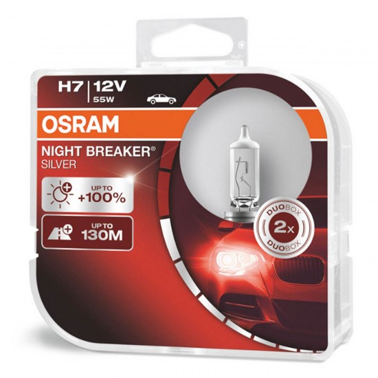 Becuri cu halogen Osram H7 12V NIGHT BREAKER SILVER +100% /2 buc Becuri cu halogen Osram H7 12V NIGHT BREAKER SILVER +100% /2 buc