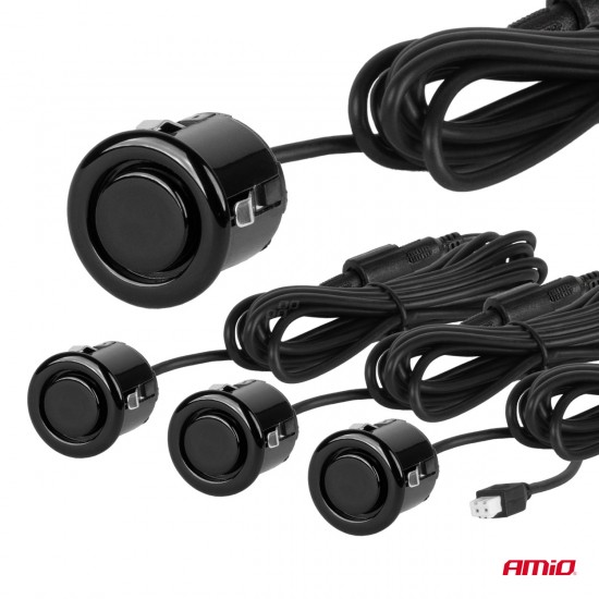 Senzor parcare 4 senzori cu  Buzzer negru AUR 18mm Senzor parcare 4 senzori cu  Buzzer negru AUR 18mm
