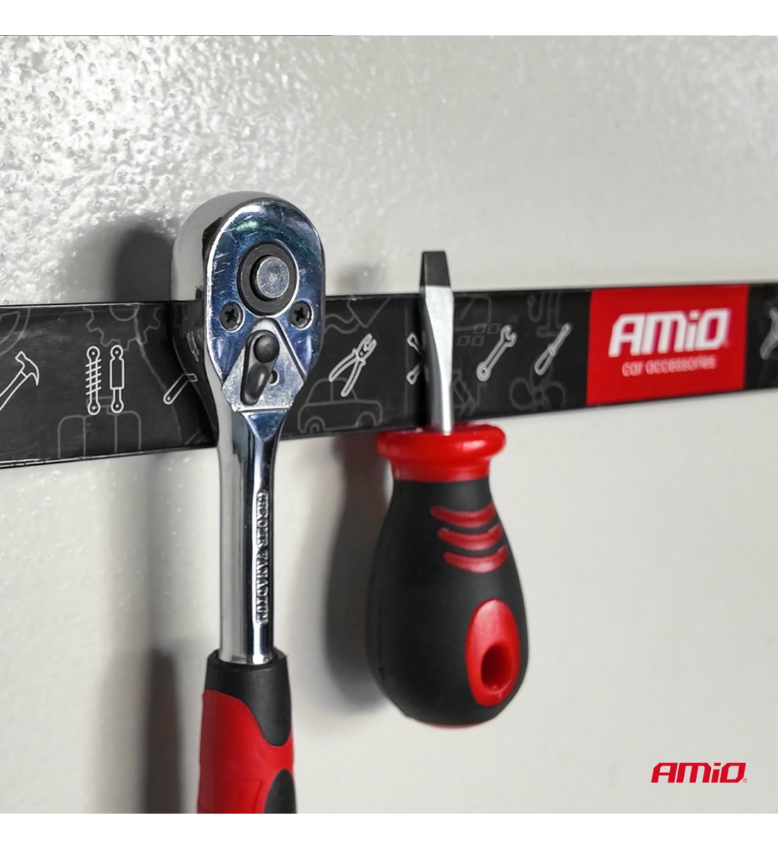 Set suporturi pentru scule benzi magnetice 1x20cm 1x30,5cm 1x46cm AMIO-04263 - AutoParadoxSystem.ro Produs - Set suporturi pentru scule benzi magnetice 1x20cm 1x30,5cm 1x46cm AMIO-04263 - AutoParadoxSystem.ro