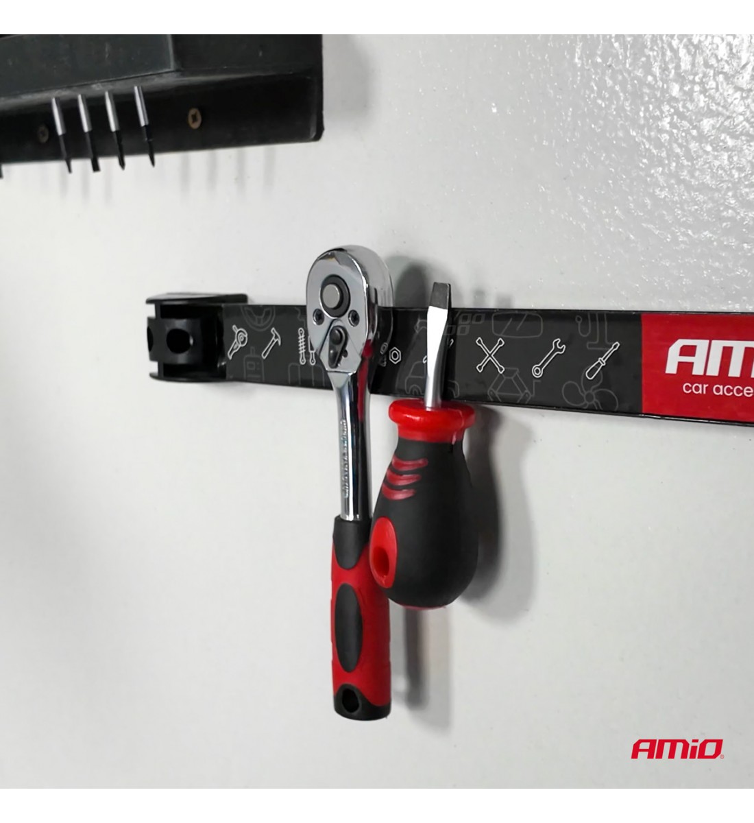 Set suporturi pentru scule benzi magnetice 1x20cm 1x30,5cm 1x46cm AMIO-04263 - AutoParadoxSystem.ro Produs - Set suporturi pentru scule benzi magnetice 1x20cm 1x30,5cm 1x46cm AMIO-04263 - AutoParadoxSystem.ro