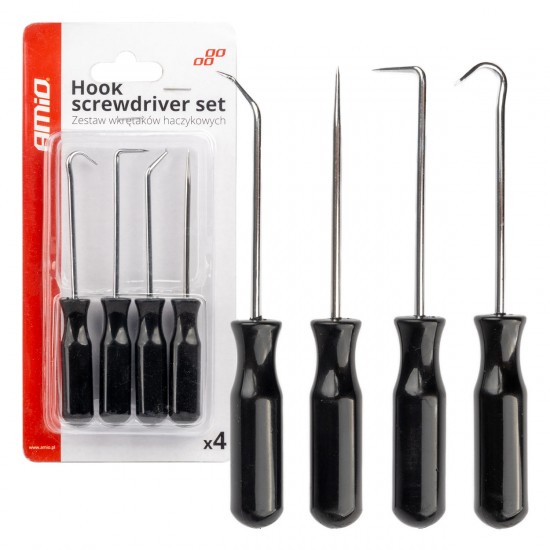 Set surubelnite cu cârlig4 buc. AMIO-04281 Set surubelnite cu cârlig4 buc. AMIO-04281