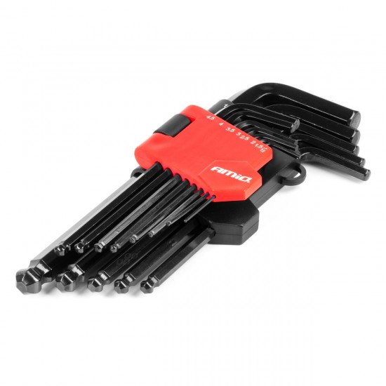 Set Chei hexagonale CRV negre 13 buc AMIO-04304