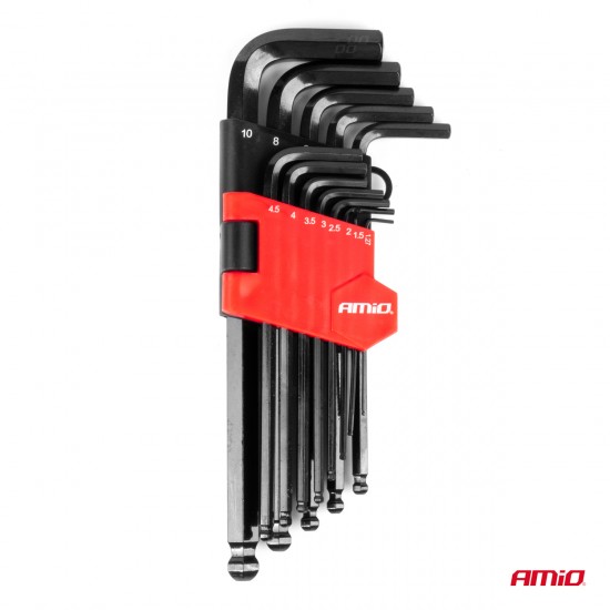 Set Chei hexagonale CRV negre 13 buc AMIO-04304