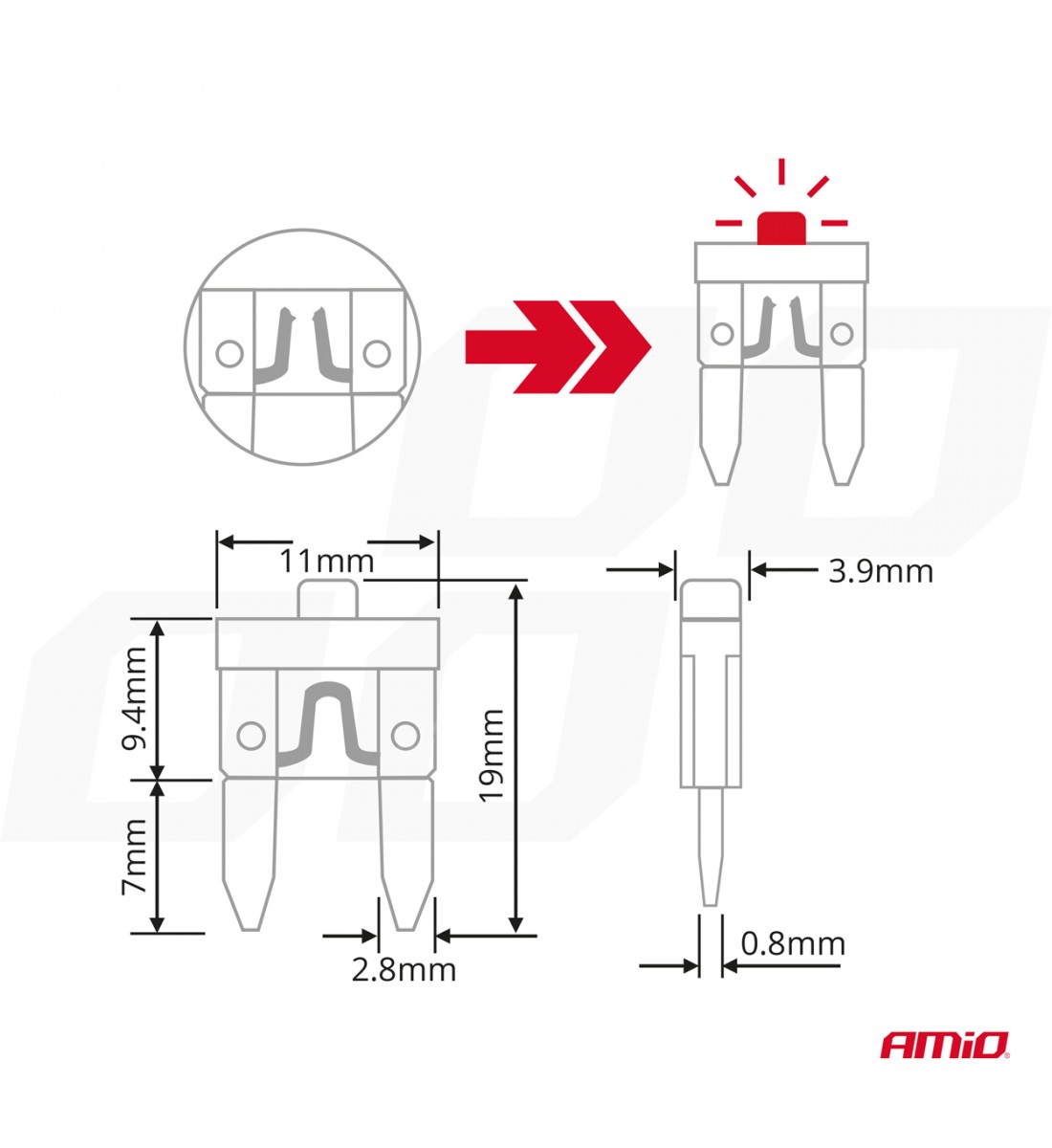 Siguranțe standard cu lame auto AMIO-04340 - AutoParadoxSystem.ro Produs - Siguranțe standard cu lame auto AMIO-04340 - AutoParadoxSystem.ro