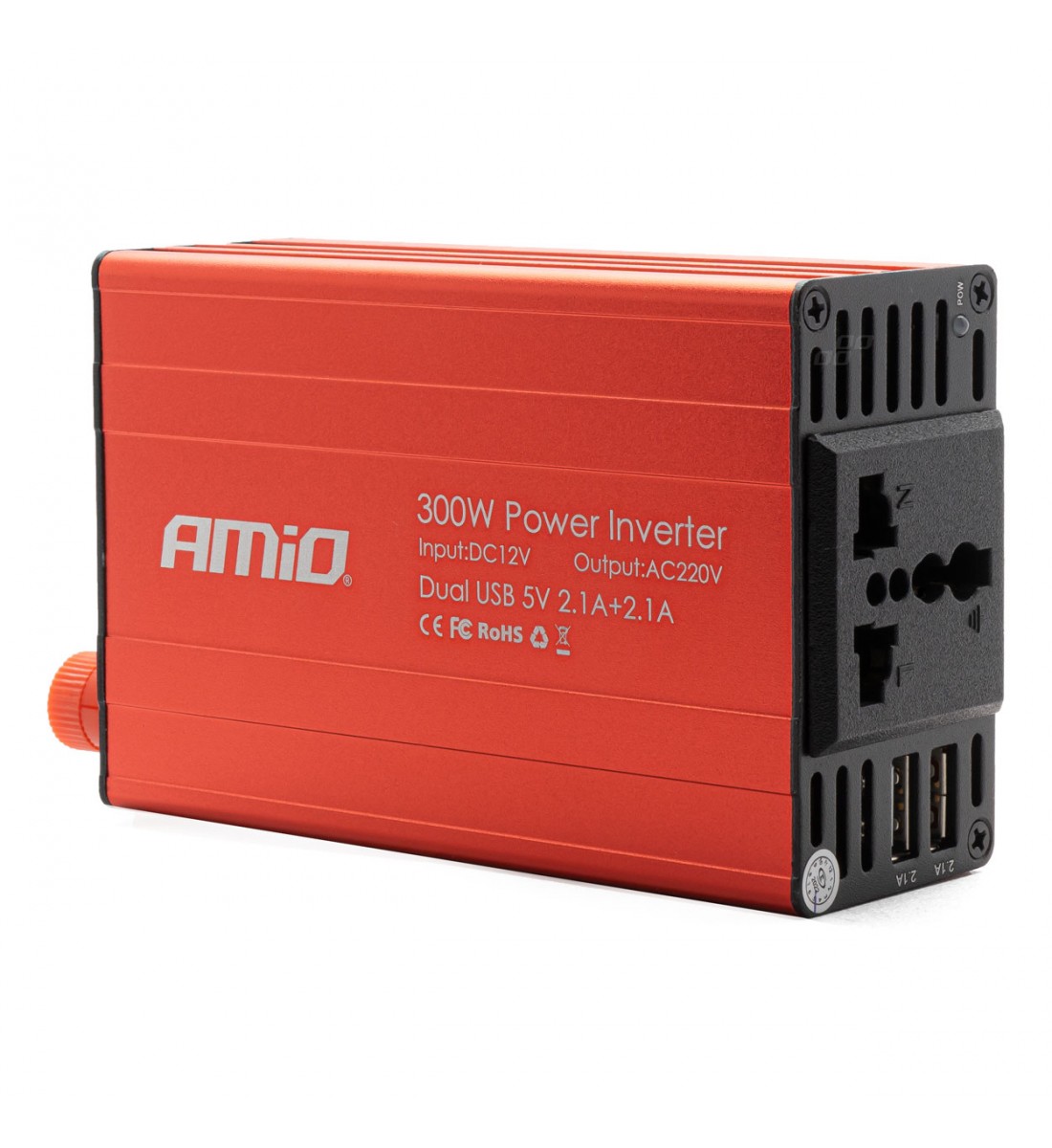 Invertor de putere AMiO 12V/220V 300W/600W 2xUSB PI03