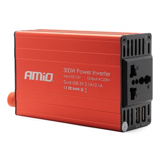 Invertor de putere AMiO 12V/220V 300W/600W 2xUSB PI03 Invertor de putere AMiO 12V/220V 300W/600W 2xUSB PI03