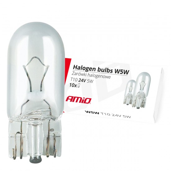 Becuri cu halogen W5W T10 5W W2.1x9.5d 24V  Becuri cu halogen W5W T10 5W W2.1x9.5d 24V
