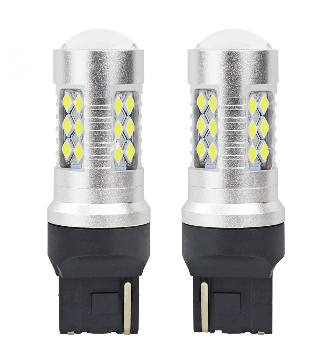 Produs - Set becuri CANBUS 3030 24SMD T20 7440 W21W Alb 12V 24V AMIO-01173 - AutoParadoxSystem.ro