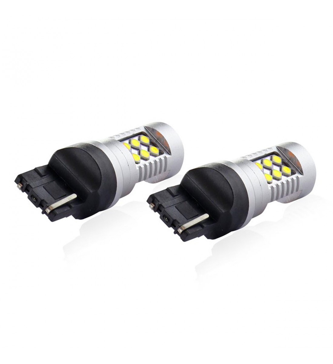 Produs - Set becuri CANBUS 3030 24SMD T20 7440 W21W Alb 12V 24V AMIO-01173 - AutoParadoxSystem.ro