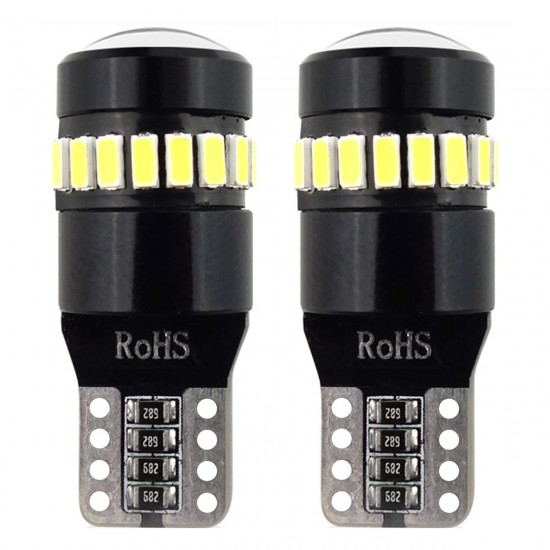 Set becuri CANBUS 18SMD 3014 + 1SMD 1SMD T10 W5W Alb 12V/24V Set becuri CANBUS 18SMD 3014 + 1SMD 1SMD T10 W5W Alb 12V/24V