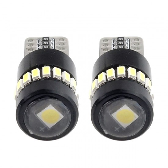 Set becuri CANBUS 18SMD 3014 + 1SMD 1SMD T10 W5W Alb 12V/24V Set becuri CANBUS 18SMD 3014 + 1SMD 1SMD T10 W5W Alb 12V/24V