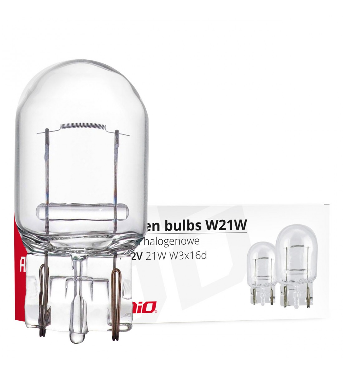 Produs - Becuri cu halogen T20 W21W W3x16d 12V  AMIO-02551 - AutoParadoxSystem.ro