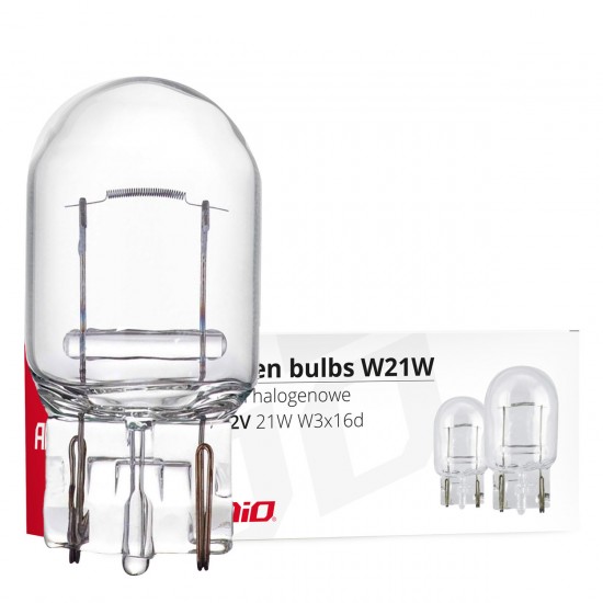 Becuri cu halogen T20 W21W W3x16d 12V  AMIO-02551 Becuri cu halogen T20 W21W W3x16d 12V  AMIO-02551