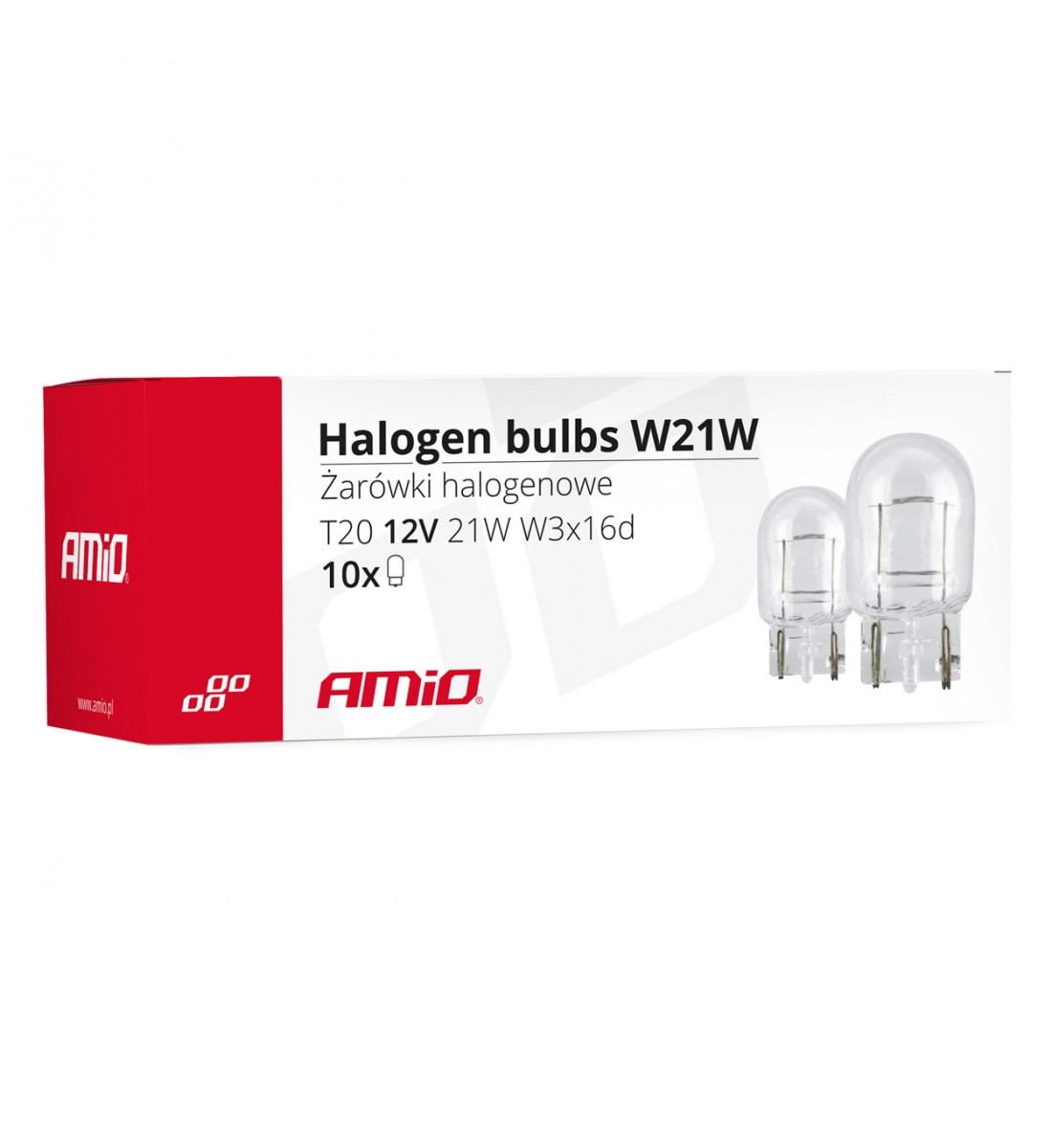 Produs - Becuri cu halogen T20 W21W W3x16d 12V  AMIO-02551 - AutoParadoxSystem.ro