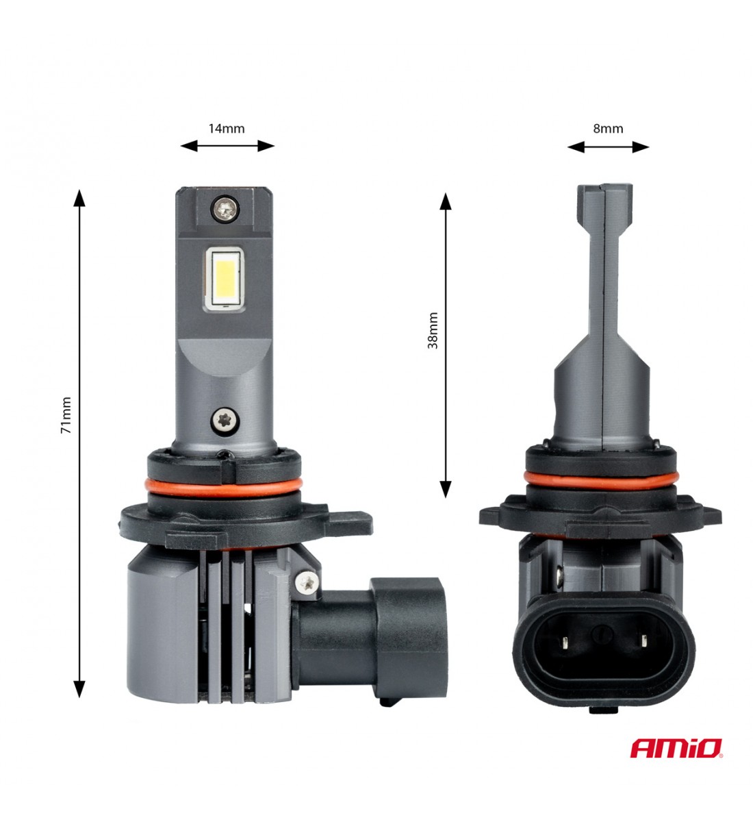 Produs - Set becuri auto seria X4 Aviator HIR2 9012 6500K Canbus AMIO-03768 - AutoParadoxSystem.ro