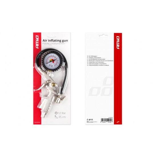 Pistol aer comprimat pentru umflat roti cu manometru  Pistol aer comprimat pentru umflat roti cu manometru