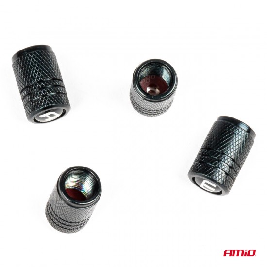 Set 4 capace valve aluminiu ,negre 4 buc Set 4 capace valve aluminiu ,negre 4 buc