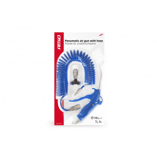 Pistol aer cu furtun albastru si terminale T 10 ATM Pistol aer cu furtun albastru si terminale T 10 ATM