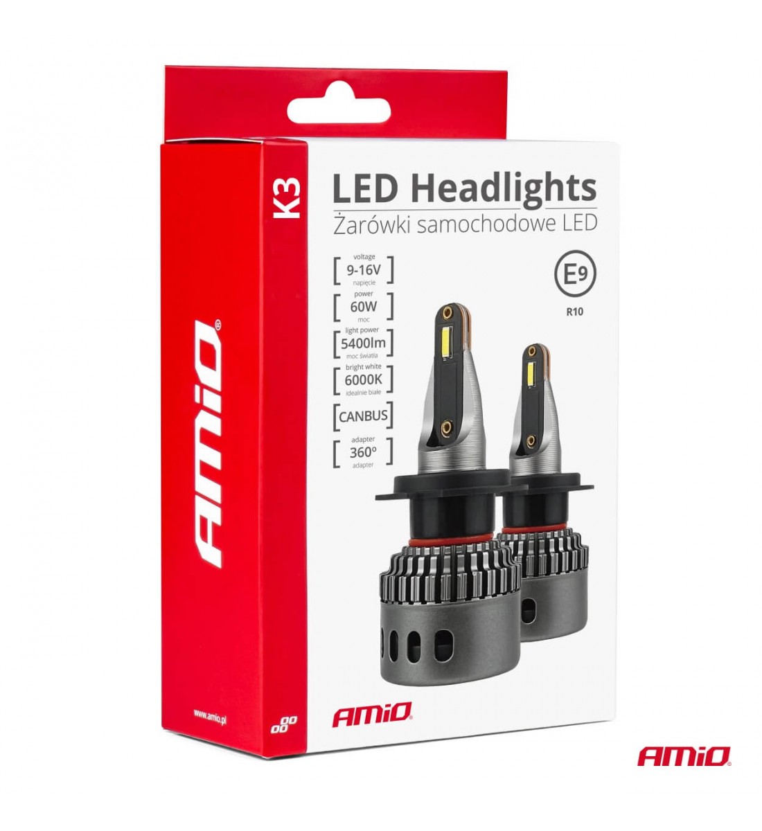 Set Becuri auto , seria K3 H7/H18 12V 6000K Canbus AMIO-03683 Set Becuri auto , seria K3 H7/H18 12V 6000K Canbus AMIO-03683