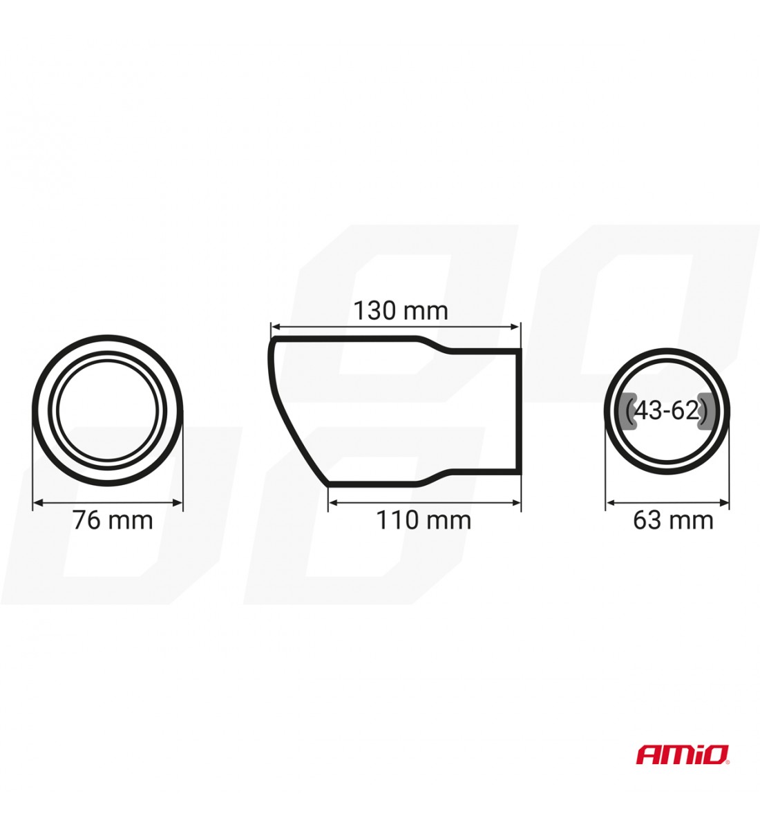 Ornament topa esapament din oțel inoxidabil verde AMIO-04071