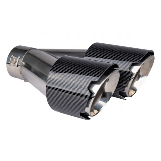 Ornament toba esapament duo din oțel inoxidabil carbon AMIO-04069 Ornament toba esapament duo din oțel inoxidabil carbon AMIO-04069