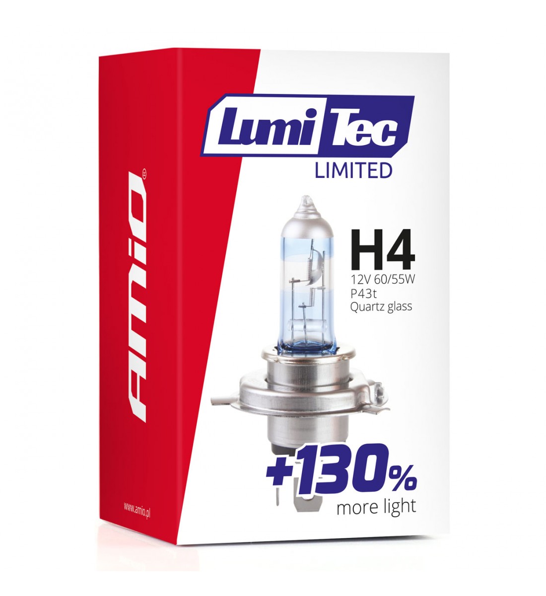 Bec halogen H4 12V 60/55W LumiTec LIMITED +130% AMIO-02132