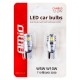 Set Becuri T10 CANBUS 3030 6SMD W5W W10W Alb 12V 24V AMIO-02801