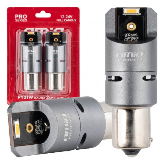 Becuri LED FULL CANBUS PY21W 2x1860 SMD portocaliu 12V 24V Becuri LED FULL CANBUS PY21W 2x1860 SMD portocaliu 12V 24V