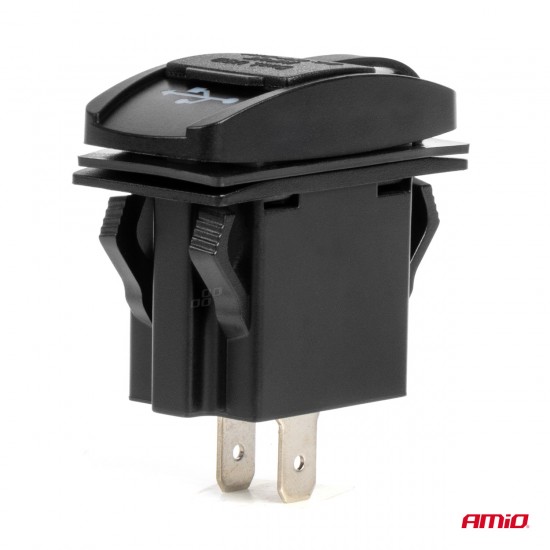 Incarcator auto rezistent la apa cu prize USB in forma de barca 2x USB 12V 24V  Incarcator auto rezistent la apa cu prize USB in forma de barca 2x USB 12V 24V