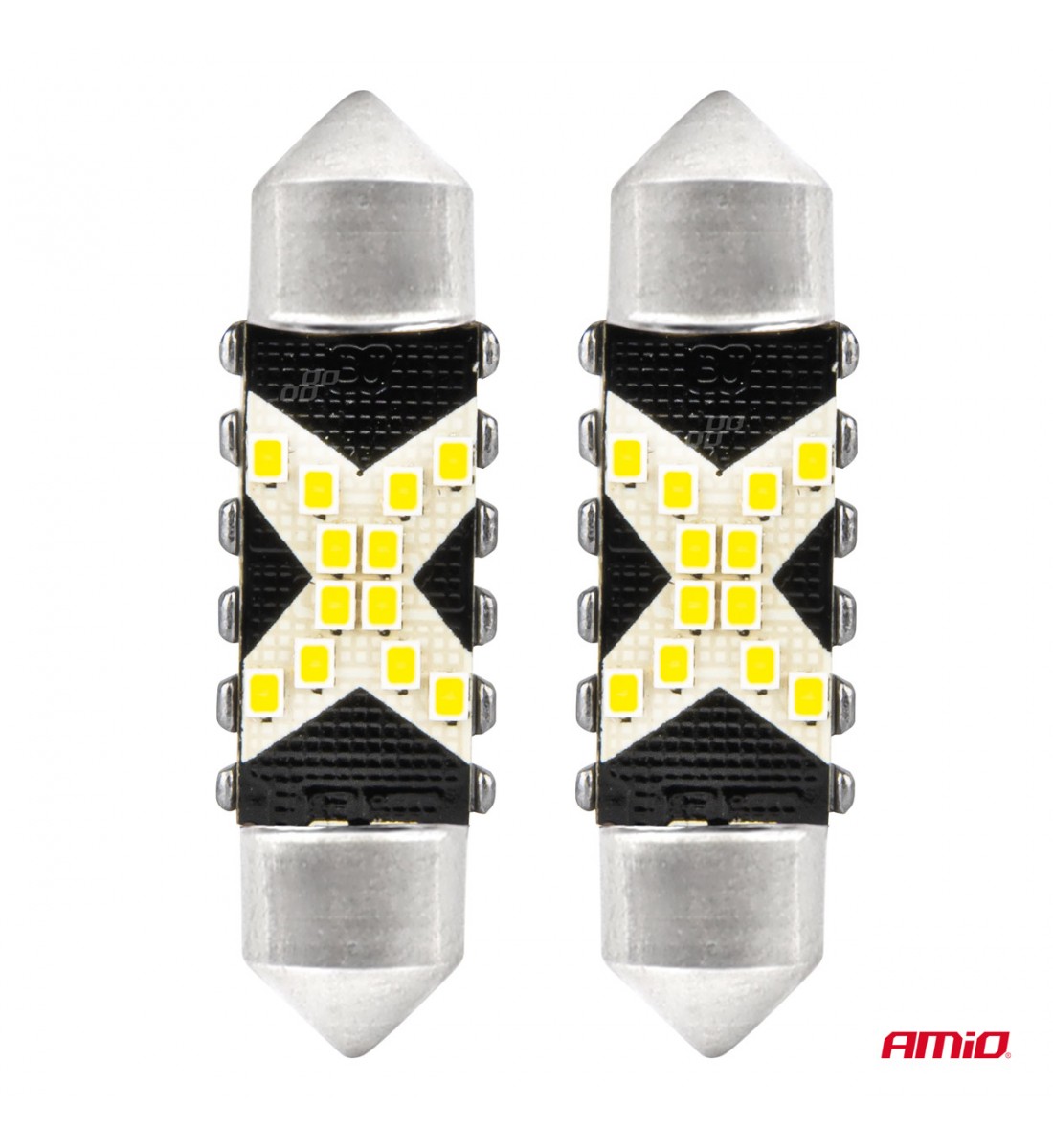 Produs - Becuri LED CANBUS 12SMD Festoon C5W 2016 41mm Alb 12/24V - AutoParadoxSystem.ro