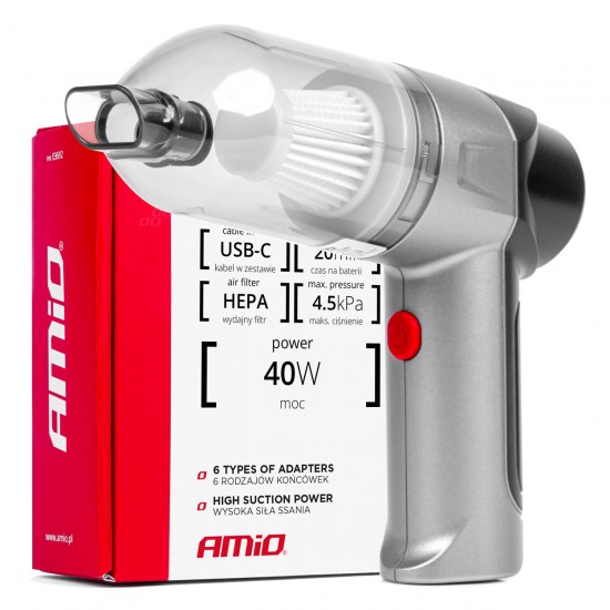 Aspirator auto fără fir HEPA AMiO-03692