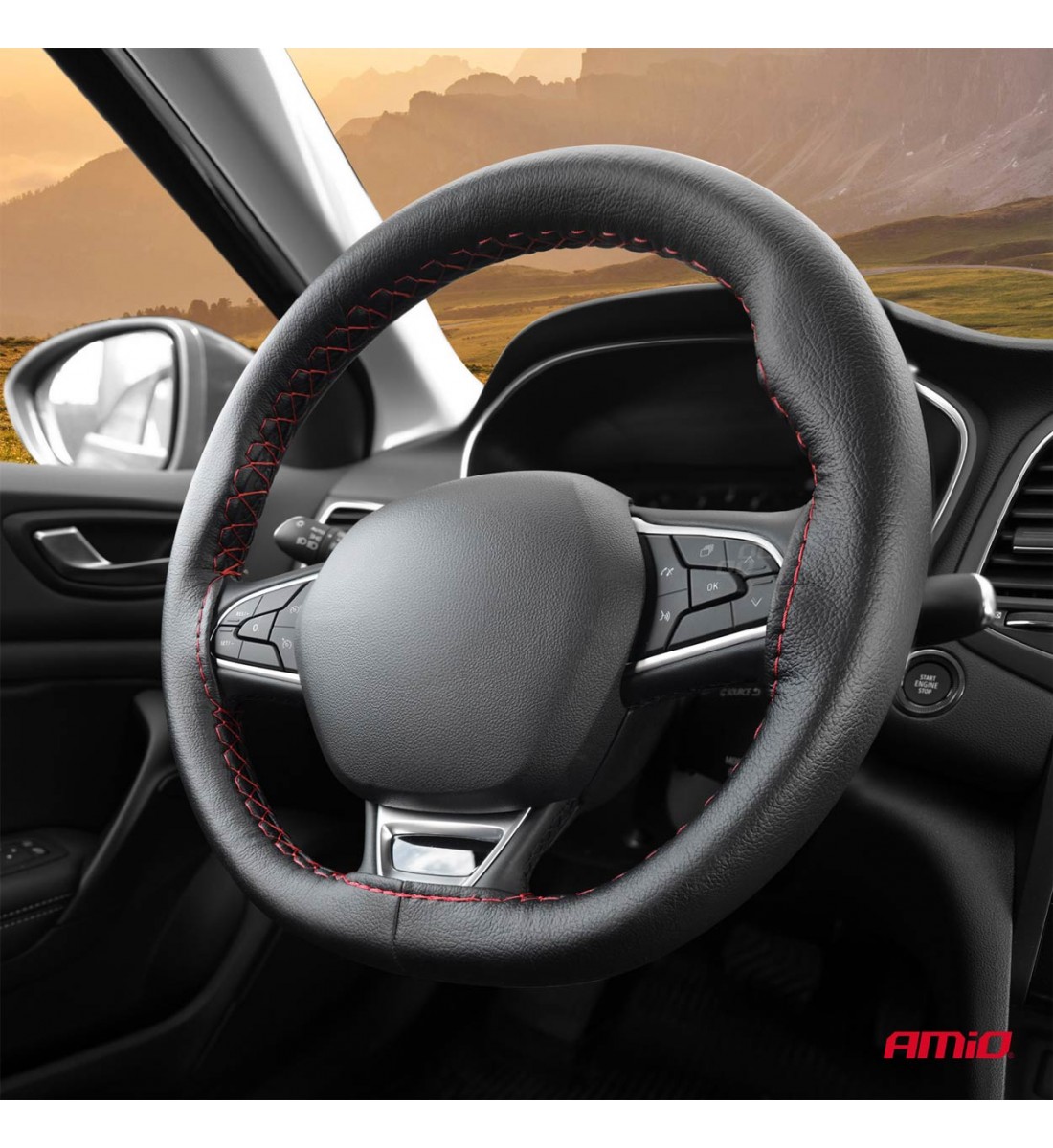 Husă de cusut pentru volanul mașinii M 38-39cm OTOM-OTDK103 Husă de cusut pentru volanul mașinii M 38-39cm OTOM-OTDK103