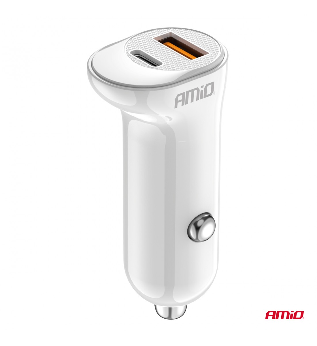 Încărcător auto USB-A+ USB-C 20W AMIO-03875