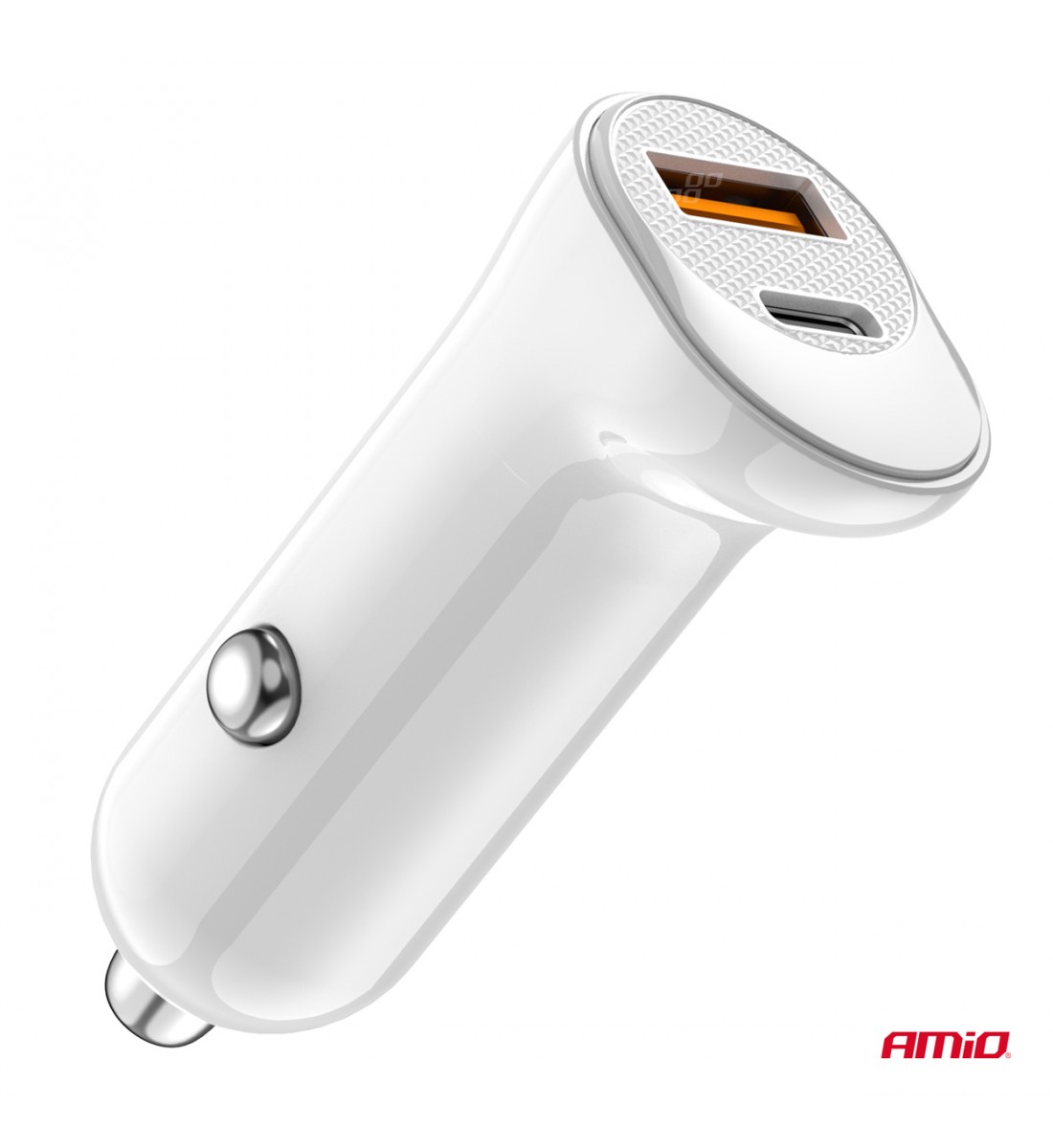 Încărcător auto USB-A+ USB-C 20W AMIO-03875