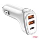 Incarcator auto 2x USB-A + USB-C 38W AMIO-03886 Incarcator auto 2x USB-A + USB-C 38W AMIO-03886