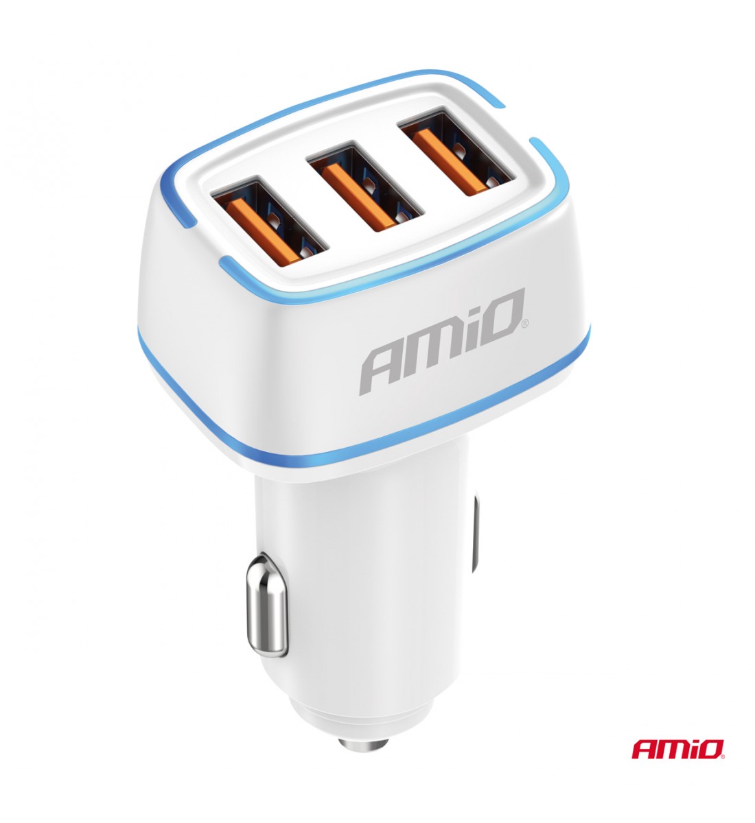 Încărcător auto 3x USB-A 30W AMIO-03889