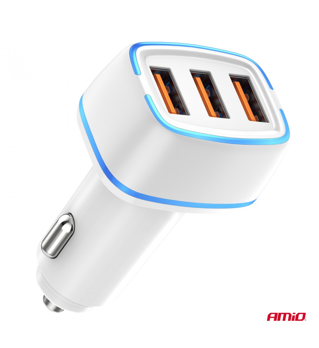 Încărcător auto 3x USB-A 30W AMIO-03889