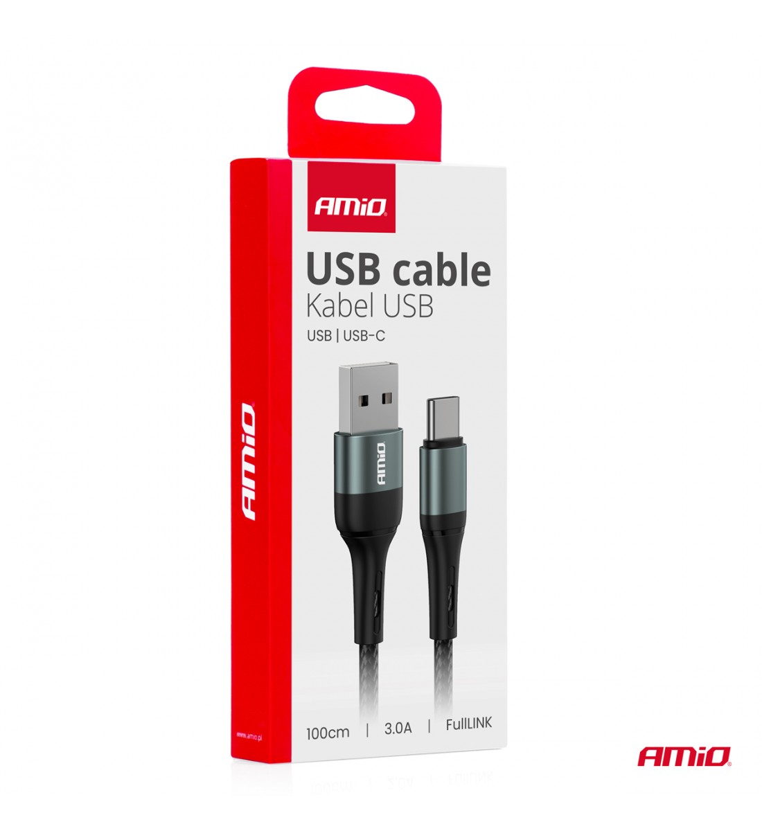 Cablu de încărcare USB-A - USB-C 3A 100 cm FullLINK AMIO-03911 Cablu de încărcare USB-A - USB-C 3A 100 cm FullLINK AMIO-03911