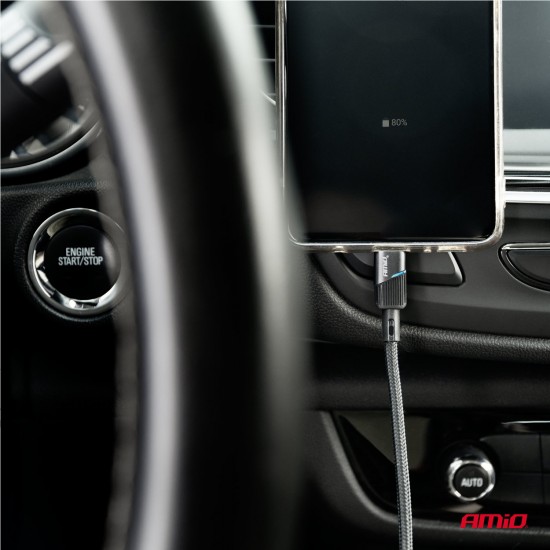 Cablu de încărcare USB-C 60W 200cm FullLINK AMIO-03927 Cablu de încărcare USB-C 60W 200cm FullLINK AMIO-03927