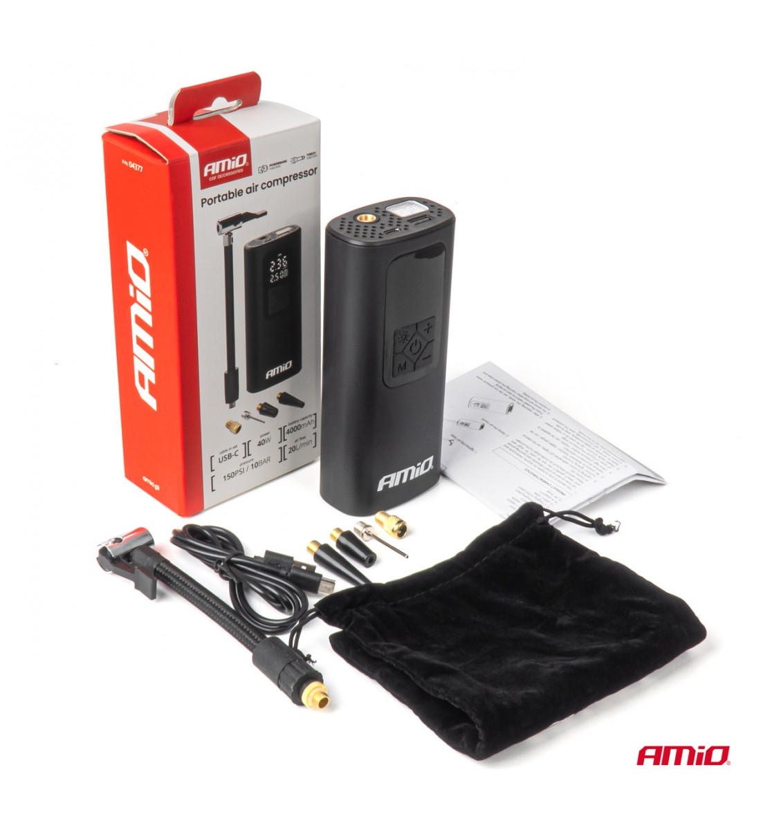 Compresor wireless, reîncărcabilă, LED, USB-C, 40W, AMIO-04377 - AutoParadoxSystem.ro Produs - Compresor wireless, reîncărcabilă, LED, USB-C, 40W, AMIO-04377 - AutoParadoxSystem.ro