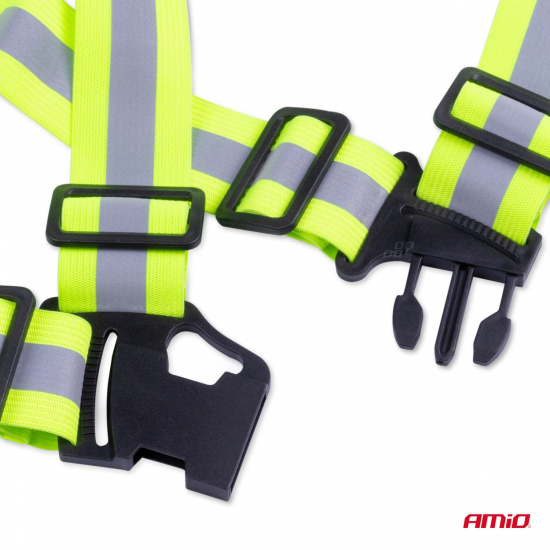 Vesta cu centura de siguranta reflectorizanta culoare verde EN20471 Vesta cu centura de siguranta reflectorizanta culoare verde EN20471