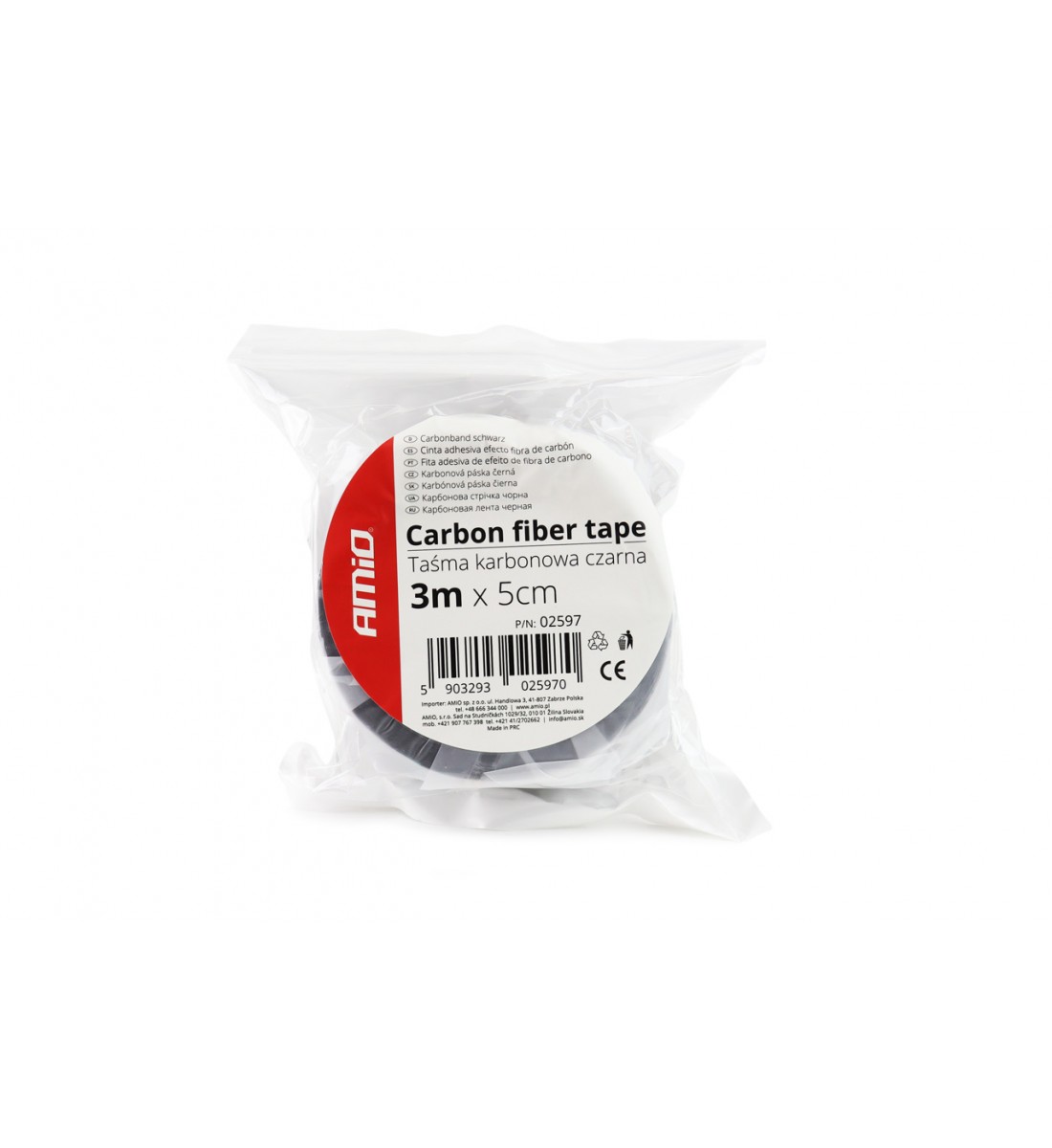 Bandă adeziva carbon, negra, 3m x 50mm Bandă adeziva carbon, negra, 3m x 50mm
