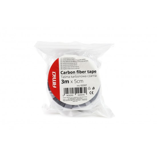 Bandă adeziva carbon, negra, 3m x 50mm