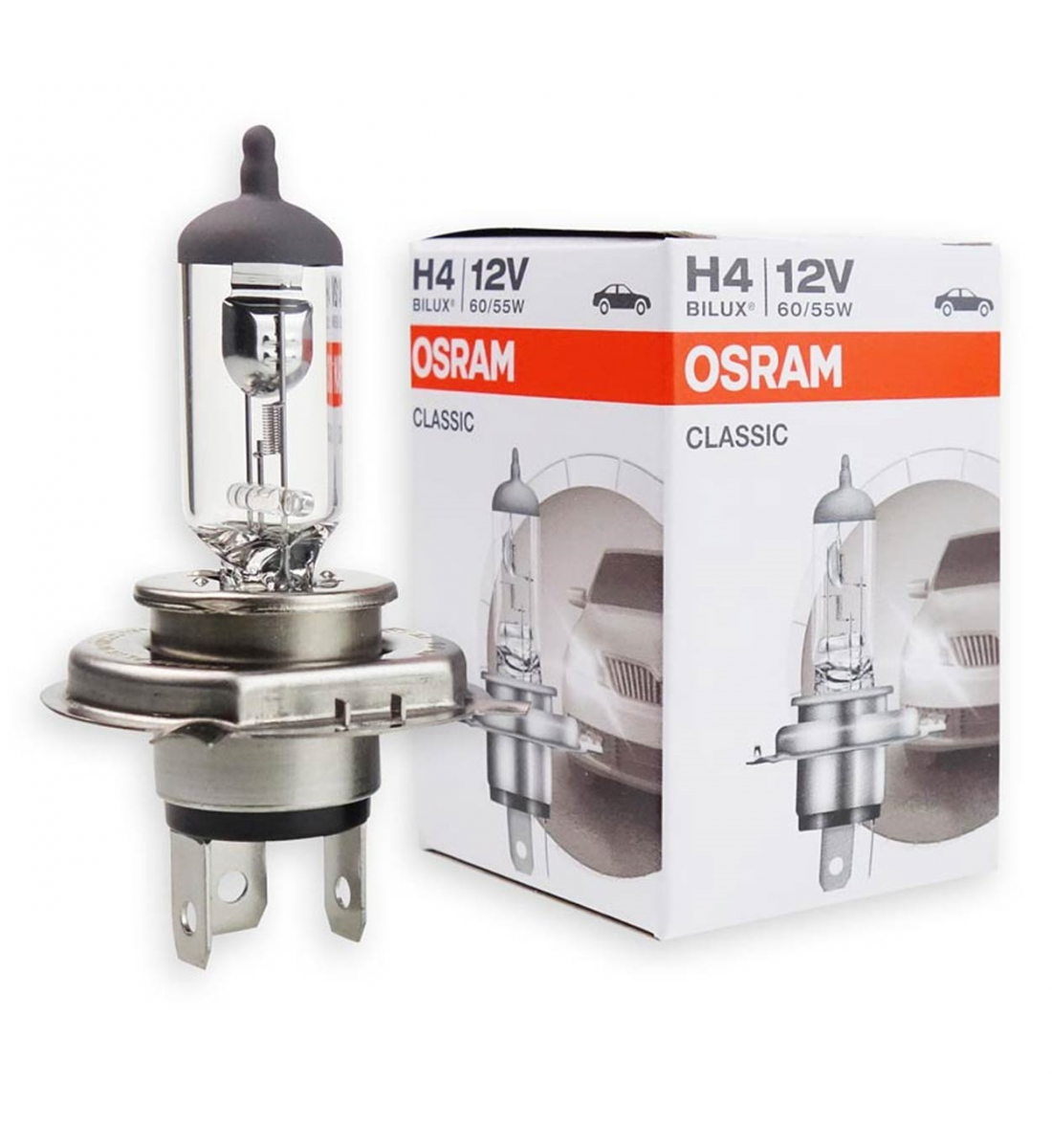 Bec Halogen, Osram, Clasic, H4, 12 V, 60/55 P43T