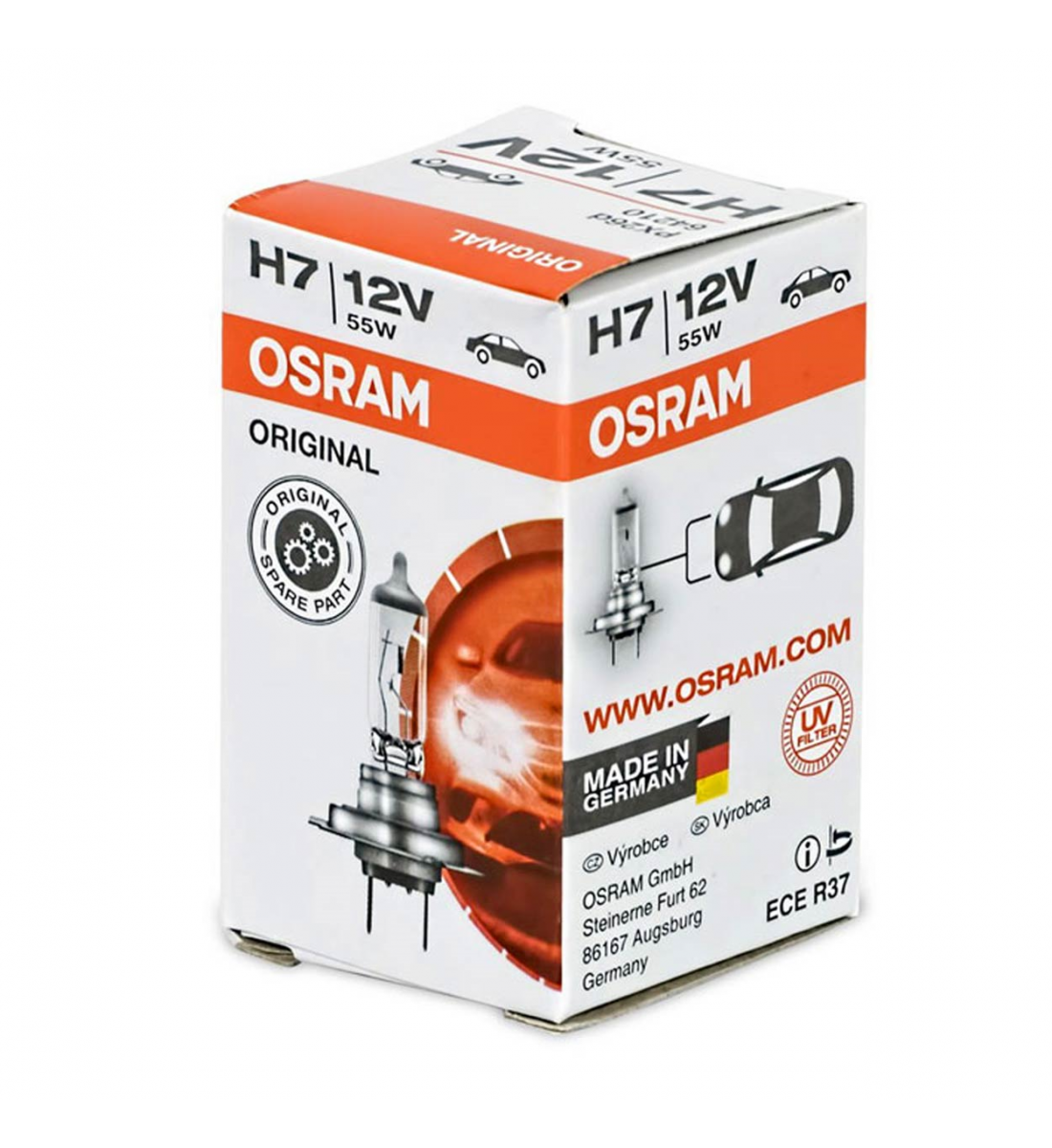 Bec Halogen, Osram, H7, 12V, 55W, PX26d Bec Halogen, Osram, H7, 12V, 55W, PX26d