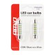 Set 2 becuri auto C5W/ Sofit, Standard 3014, 18 SMD, 41 mm, 12V, culoare alb