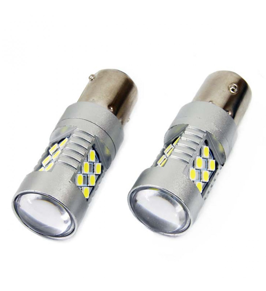 Set 2 Becuri auto  CANBUS, 1156, 24 SMD, 12/24V, alb