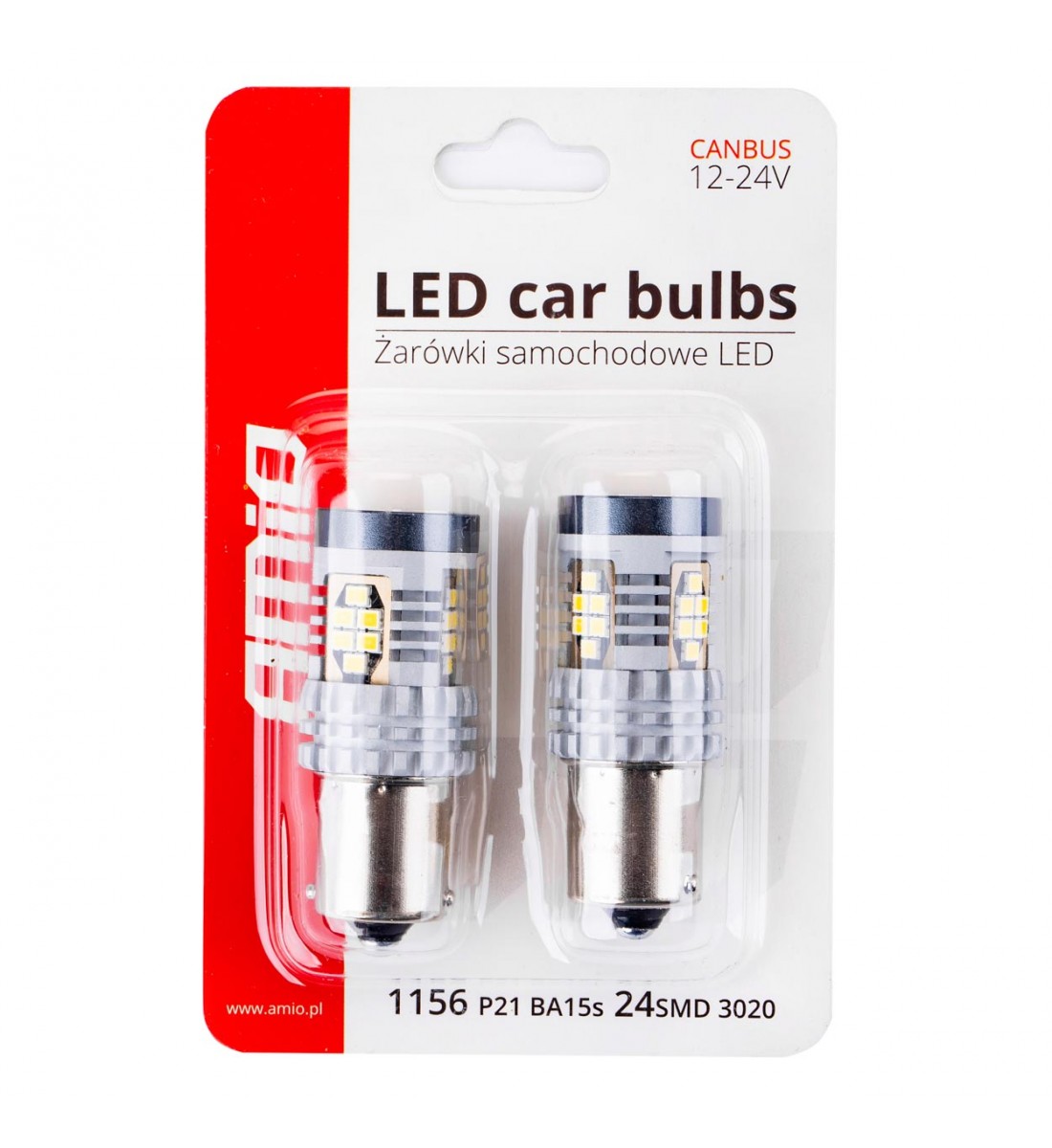 Becuri cu LED-uri CANBUS, 1156, 24 SMD, 12/24V