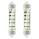 Set 2 becuri auto C5W/ Sofit, Standard 3014, 18 SMD, 41 mm, 12V, culoare alb