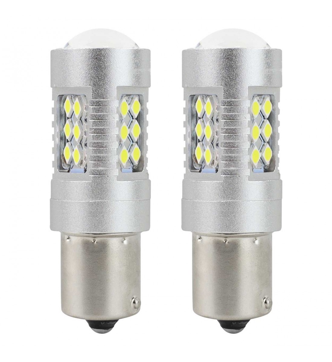 Set 2 Becuri auto  CANBUS, 1156, 24 SMD, 12/24V, alb